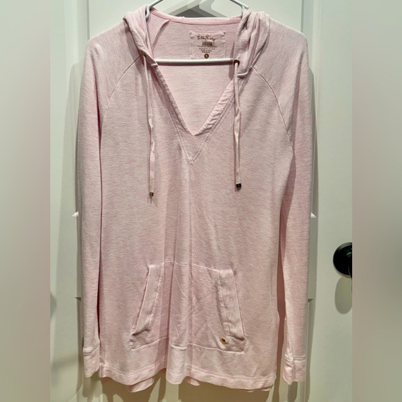 Lilly Pulitzer Size SMALL Paradise Pink Tint Heather Arin Lounge Pullover - Picture 1 of 1